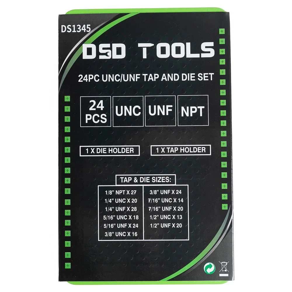 24 VNT. UNC/UNF SRIEGIKLIŲ IR SRIEGPJOVIŲ RINKINYS DS1345