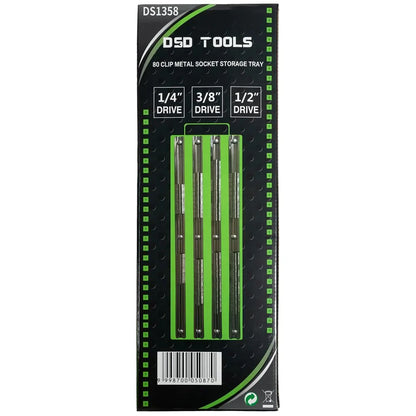 METALINIS  GALVUČIŲ LAIKYMO DĖKLAS 1/4", 3/8", 1/2" DYDŽIO DS1358