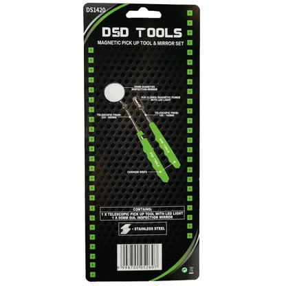 MAGNETINIS PAĖMIMO ĮRANKIS IR VEIDRODŽIO RINKINYS SU LED ŠVIESA DS1420