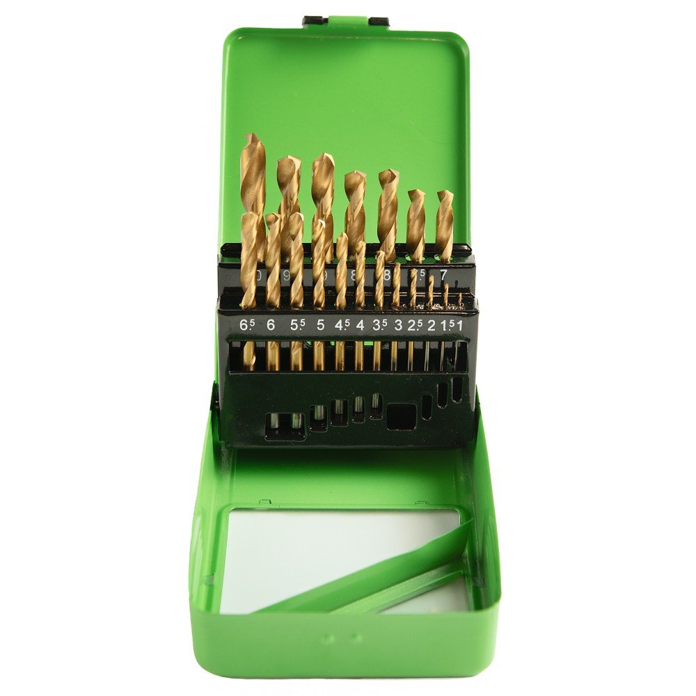 19 VNT. HSS GRĄŽTŲ RINKINYS SU TITANO DANGA  1 - 10 mm DS1430