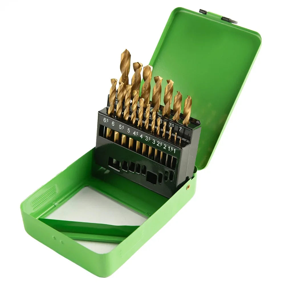 19 VNT. HSS GRĄŽTŲ RINKINYS SU TITANO DANGA  1 - 10 mm DS1430