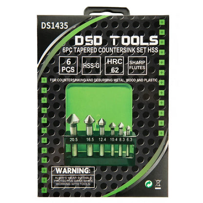 6 VNT. KŪGINIŲ ĮGILINIMO GRĄŽTŲ RINKINYS HSS 6.3 - 20.5 mm DS1435