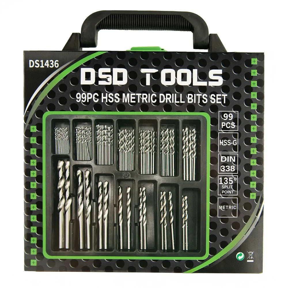99 VNT. HSS  GRĄŽTŲ RINKINYS 1.5 - 10 mm DS1436