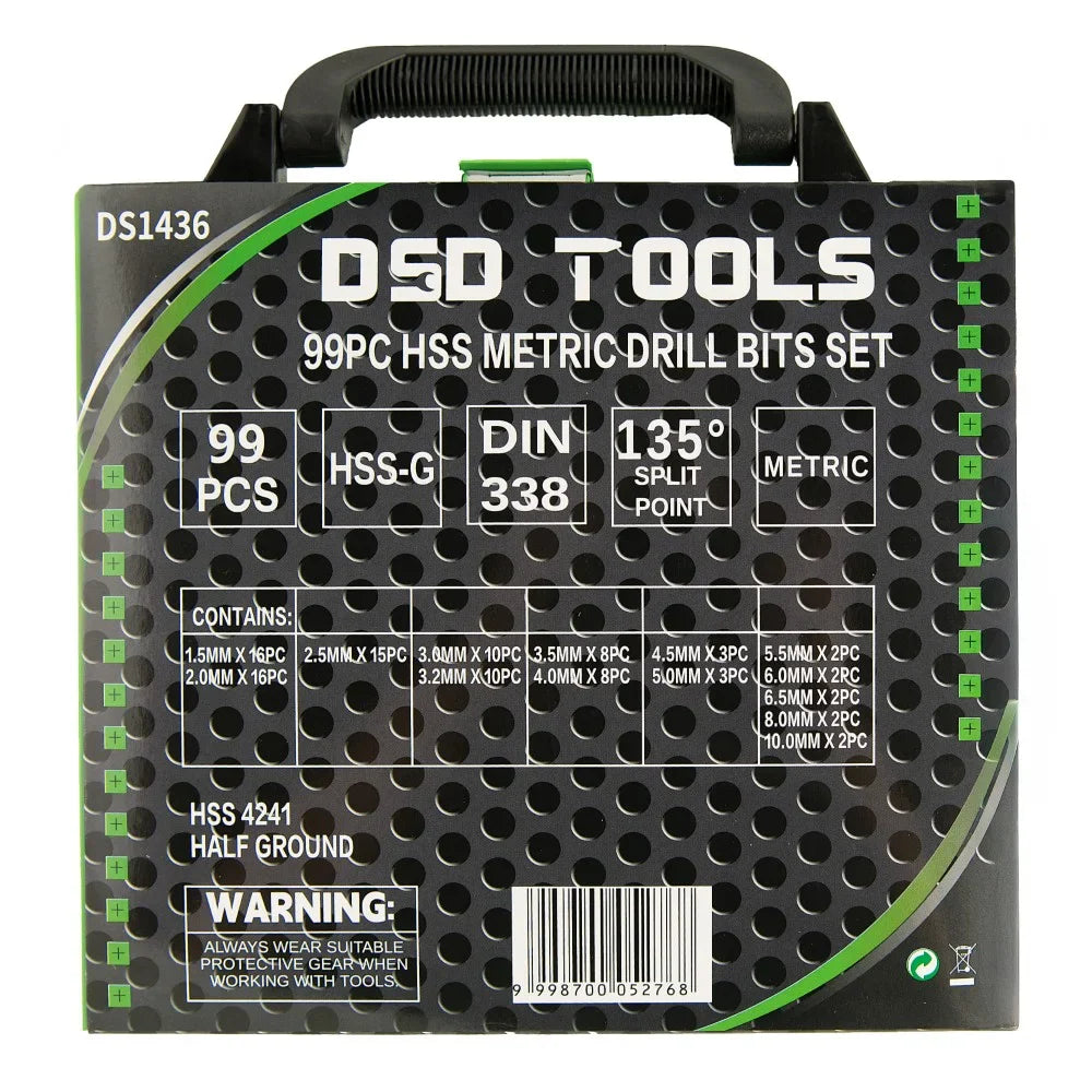 99 VNT. HSS  GRĄŽTŲ RINKINYS 1.5 - 10 mm DS1436
