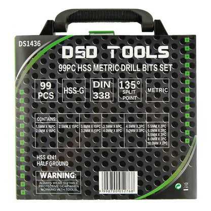 99 VNT. HSS  GRĄŽTŲ RINKINYS 1.5 - 10 mm DS1436