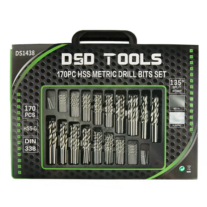 170 VNT. HSS  GRĄŽTŲ RINKINYS 1 - 10 mm DS1438