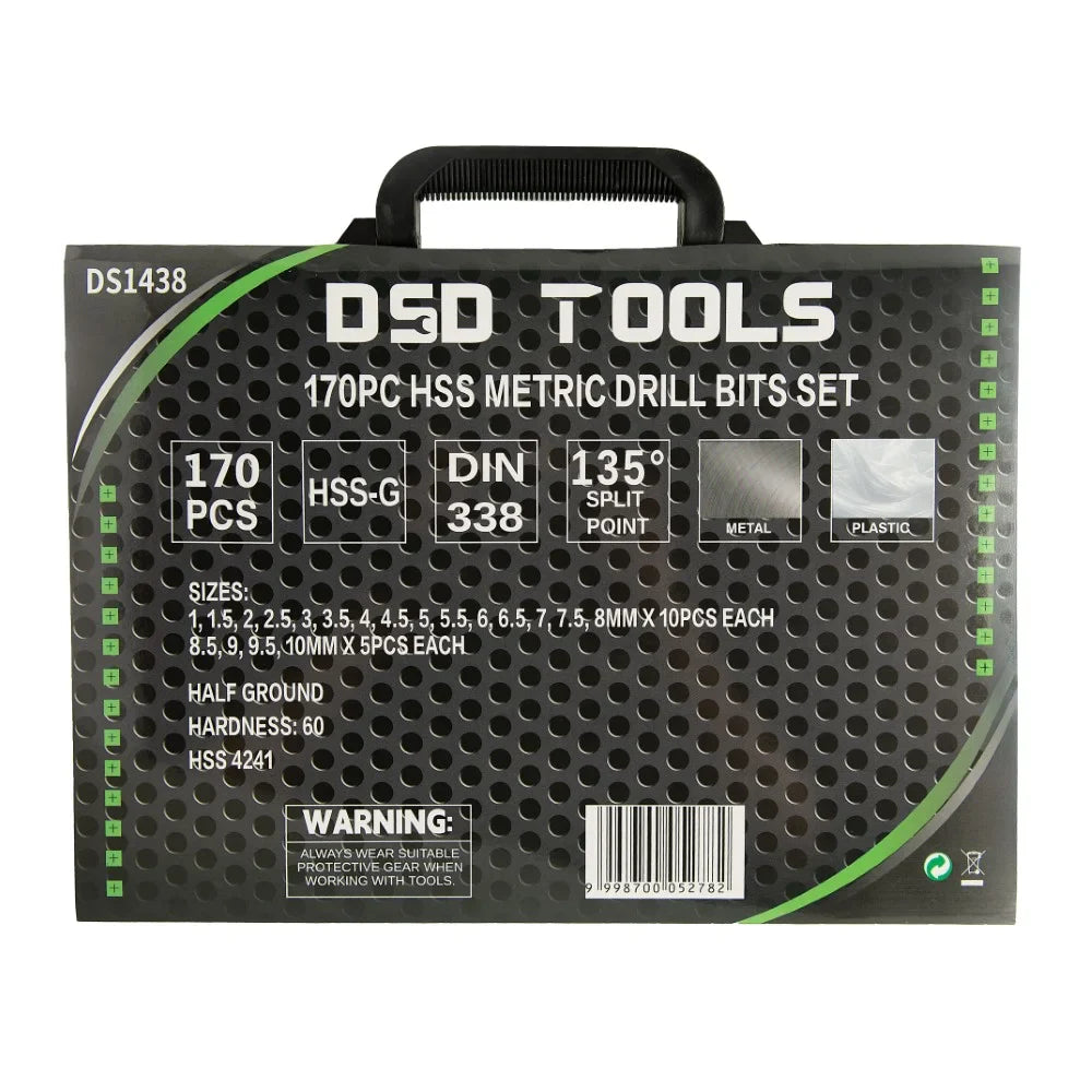 170 VNT. HSS  GRĄŽTŲ RINKINYS 1 - 10 mm DS1438