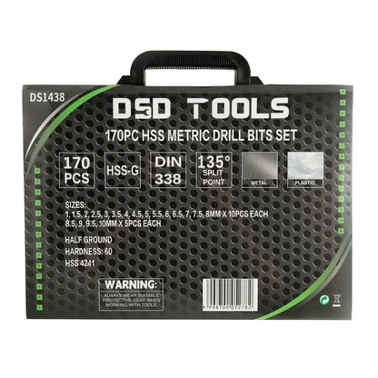 170 VNT. HSS  GRĄŽTŲ RINKINYS 1 - 10 mm DS1438