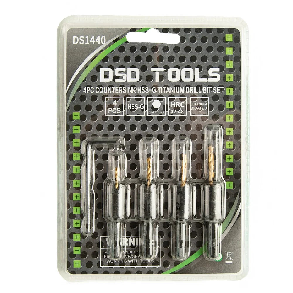 4 VNT. HSS-G TITANO ĮGILINTOJŲ GRĄŽTŲ RINKINYS DS1440