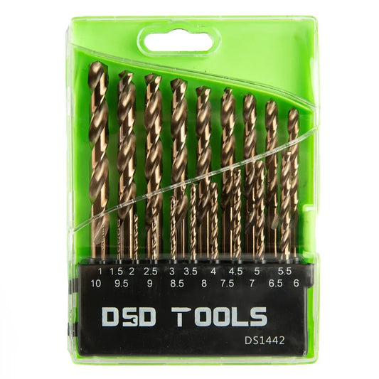 19 VNT. HSS KOBALTO METRINIŲ GRĄŽTŲ RINKINYS 1 - 10 mm DS1442