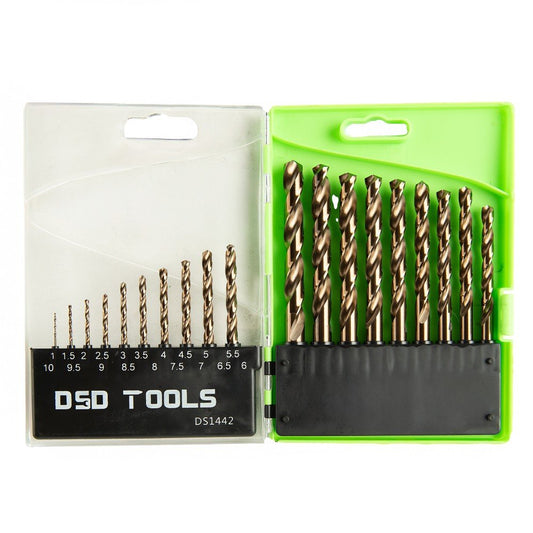 19 VNT. HSS KOBALTO METRINIŲ GRĄŽTŲ RINKINYS 1 - 10 mm DS1442