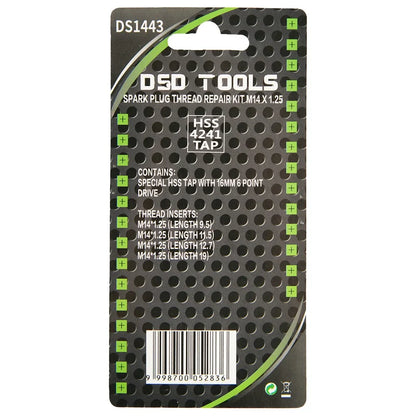 UŽDEGIMO ŽVAKĖS SRIEGIO REMONTO RINKINYS M14 x 1.25 DS1443