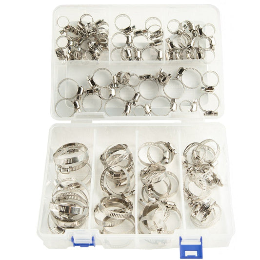 91 VNT. ĮVAIRIŲ NERŪDIJANČIO PLIENO ŽARNŲ SPASTUVŲ RINKINYS 8 – 44 mm DS1451