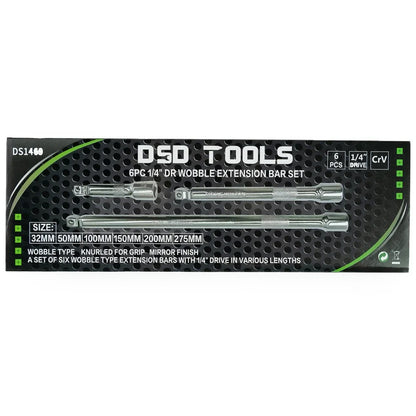 6 VNT. 1/4"  LANKSTUS ILGINAMŲJŲ STRYPŲ RINKINYS DS1469