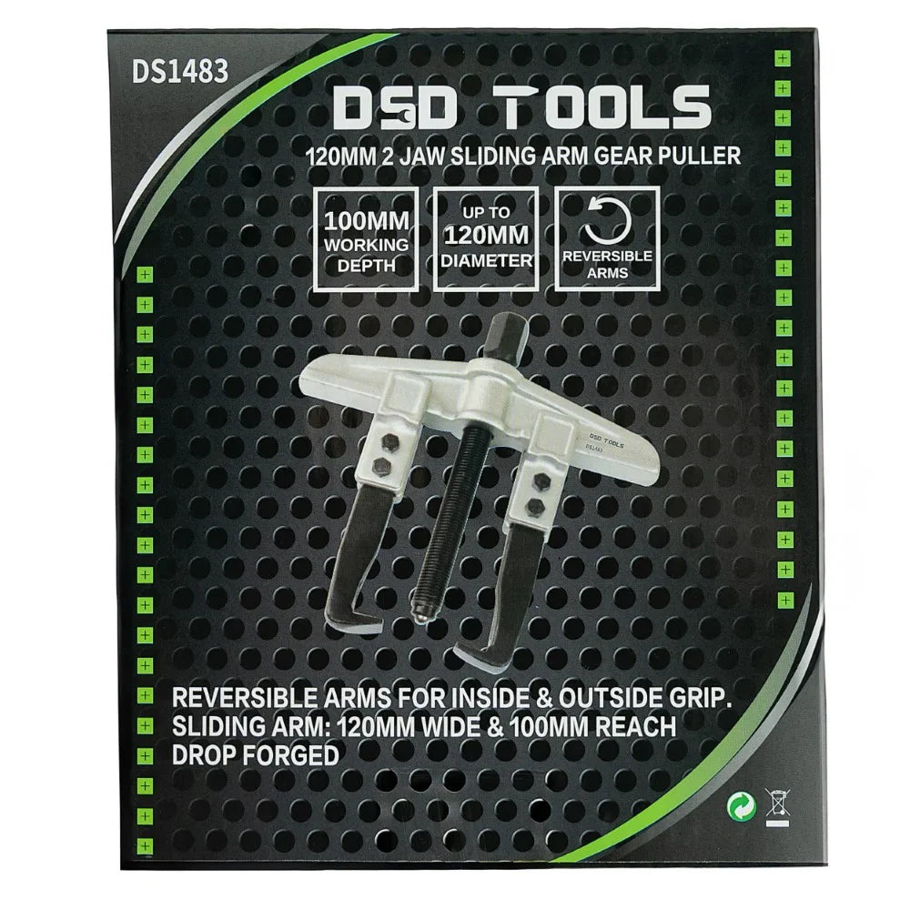 120MM 2 ŽIAUNŲ SLANKIOJANČIOS SVIRTIES TRAUKIKLIS DS1483