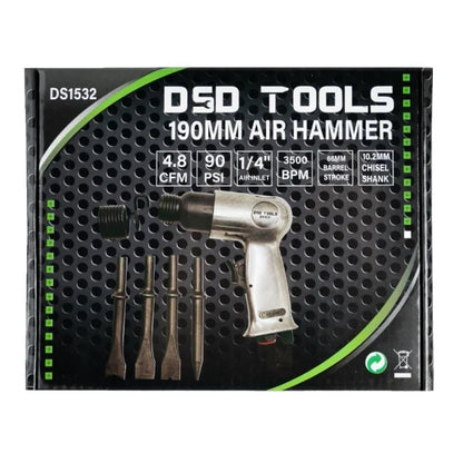 190 mm pneumatinis plaktukas – 3 500 smūgių/min. DS1532