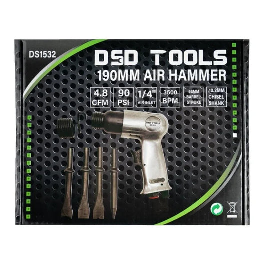 190 mm pneumatinis plaktukas – 3 500 smūgių/min. DS1532